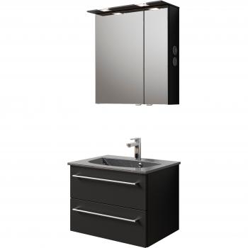 Saphir Badmöbel-Set »6025 Mineralmarmor-Waschtisch und Spiegelschrank«