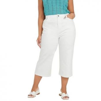 Light‑Tone Wide Leg Denim Cutout for Women