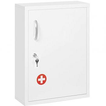 Arzneischrank mit einer Tür weiß 40L x 15B x 53,5H cm