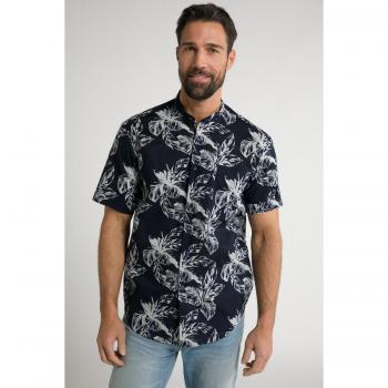 Camicia Blu Uomo Mezza Manica Floreale XXL Cotone JP1880