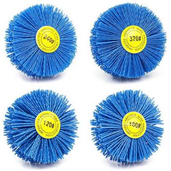 Abrasive Wire Grinding Wheel Nylon Bristle Brush for Wood Finishing