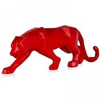 Panthère Résine Haute Qualité 14 cm Rouge