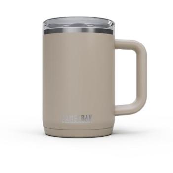 Thrive Hot Beverage Holder – 16 oz Stainless Steel, Spill‑Proof, Stone