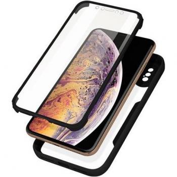 Coque Intégrale MARQUE iPhone XS Max PlexiDurant Antistress Design Clair