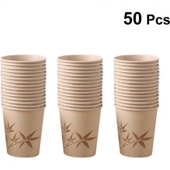 Bambus Faser Papier Cups 50-Pack – Einweg Party‑Geschirr für Events