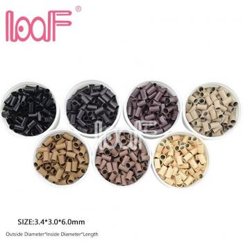 LOOF 1000 pièces liens en cuivre pour extensions de cheveux