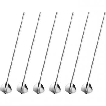 6Pcs Heart Shape Stainless Steel Spoons for Desserts