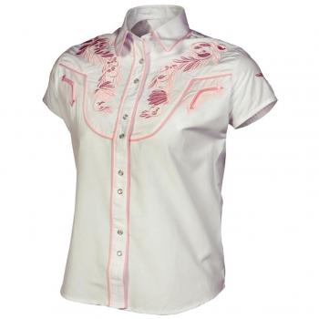 Damen Kurzarm Westernbluse „Lupita Rose“