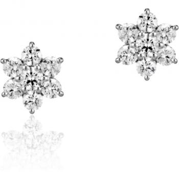 Crystal Tide K10 White Gold Drops