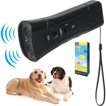 Rapanda Ultrassonic Dog Deterrent – Dual Channel, Anti‑Bark 3‑in‑1 with LED Light