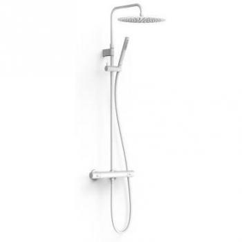 Mural thermostat 2-voies douche blanc mat – Tres 19039302BM