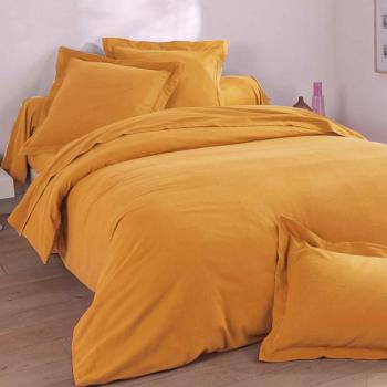 Housse de couette jaune soleil en coton 240x220