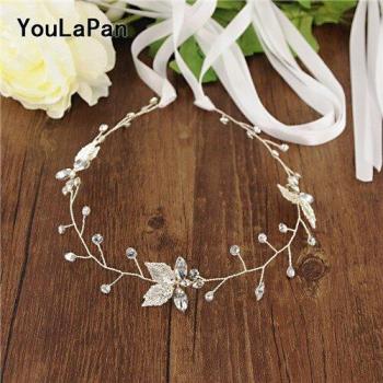 YouLaPan Silver Leaves Bridal Belt