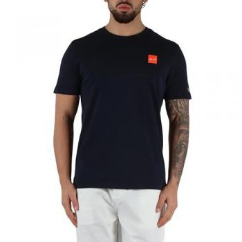 Sun68 T‑shirt Blu Logo Luminoso – Uomo L