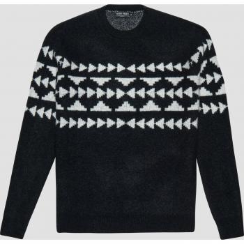 Jersey Regular en Lana y Mohair con Patrón Jacquard