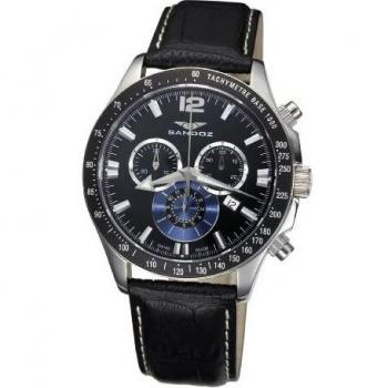 Reloj Sandoz Hombre 72579-05, Cuarzo, Correa de Piel Negra