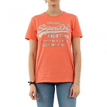 T-shirt Femme Superdry Rouge Métallique