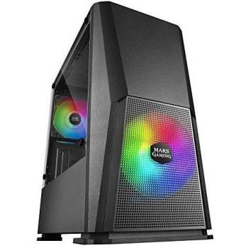 Mars Gaming MCONE, Case per PC da gioco, 2 Ventole RGB, Nero