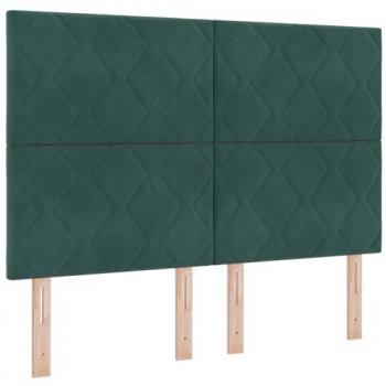 Tête de Lit LED Cuir Synthétique Vert Foncé 144 cm