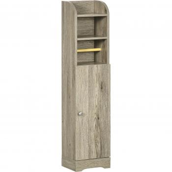 Kleankin Badezimmerregal mit Rollen – 23 × 18 × 100 cm