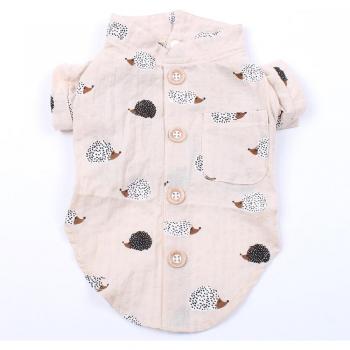 Welpen-T-Shirt mit Blumen und Igeln