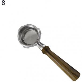 Porte-filtre sans fond 58mm pour Barsetto BA101/BA102 avec poignée en bois