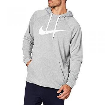 Nike Men's Gray Dri-FIT Swoosh Hoodie, XXL