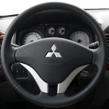 Housse de volant en cuir véritable pour Mitsubishi L200 2011