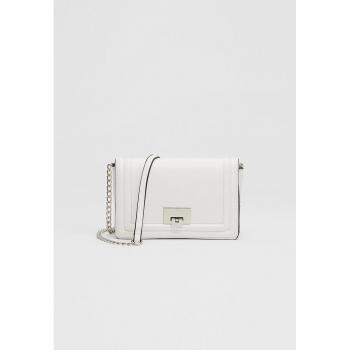 Hardware-Enhanced White OS Stradivarius Crossbody Purse