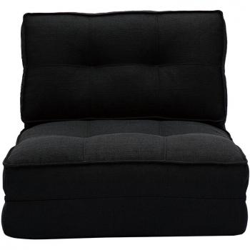 Poltrona letto singola SALLY in tessuto nero