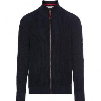 Delmao Herren Strickjacke 3XL – XL (XXXL), Baumwoll-Polyacryl-Strick, Waffel­pattern