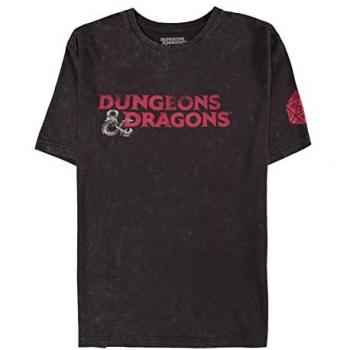 Schwarzes D&D Logo T-Shirt, XXL – 100 % Baumwolle (Jersey)