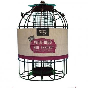 Natures Market Pack Wild Bird Hanging Nut Feeder with Squirrel Guard