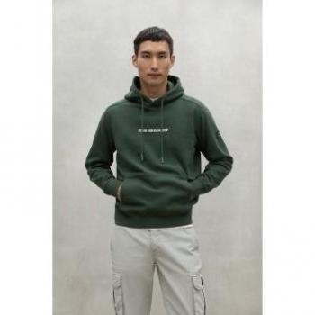 Sudadera casual Ecoalf Hombre – Verde, capucha y bolsillo