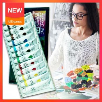 Set 12 nuances acryliques 12 ml – Pigments professionnels pour nail art et création
