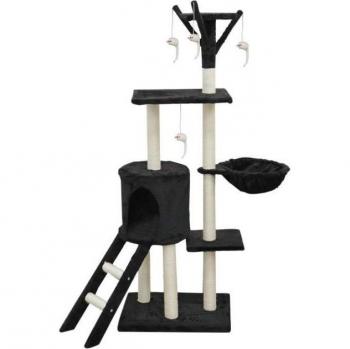 Tiragraffi per Gatti Jipsy 50 x 35 x 138 cm Nero con Piattaforme