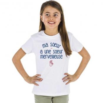 Camiseta Infantil Hermana Extraordinaria 2 años blanco