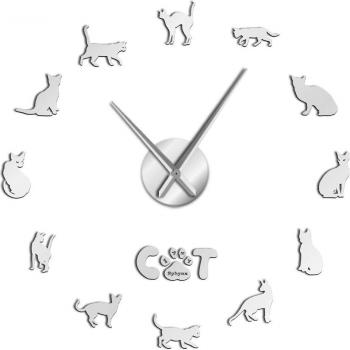 Decoración de Pared Reloj Gato Sphynx