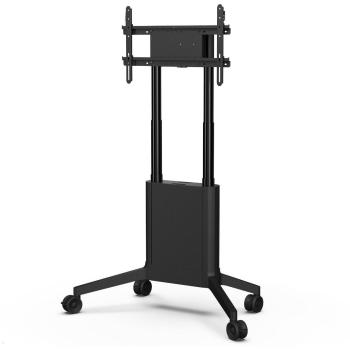 SMS EVER350 AIR mobiler elektrischer TV Ständer 86 Zoll, Alu Cover schwarz (16-008-1C-M) – TV‑Ständer