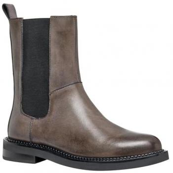 Stivaletti Chelsea in pelle liscia Geox Serilda beige per donna