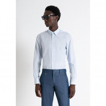 Napoli Slim Fit Camicia a Maniche Lunghe in Cotone Easy Iron di Antony Morato