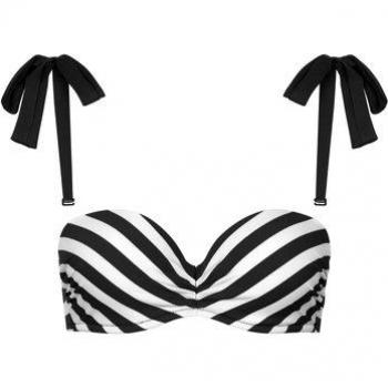 Top de maillot de bain bandeau Rhodes Noir Lisca