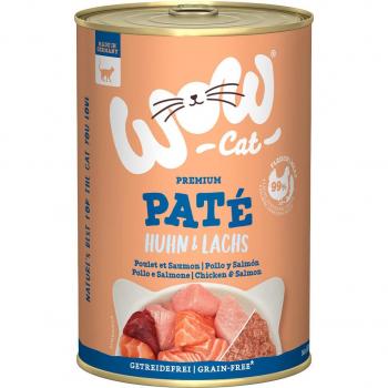 WOW Gatto Adulto Umido Pollo e Salmone 12 x 400 g