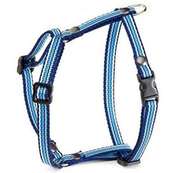 Cat Harness in Blue Bayadere Design