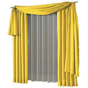 Polyester-Gardine „Daria“ von Wirth – Gr. 3, 135 × 225 cm, Gelb