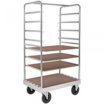 Carrello da lavoro zincato con 3 piani