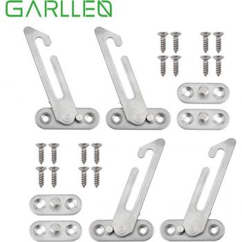 Garllen 4 Stuks Venster Restrictor Kind Veiligheidsslot RVS Deurslot (2 Links & 2 Rechts)