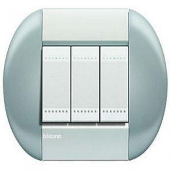Bticino LivingLight Placca 7 Moduli Colore Twin Sky LNB4807TS