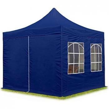 TOOLPORT Tente Pliante 3x3 m avec Bâches de Côté Economy PE 300 g/m²