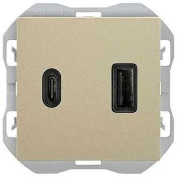 Cargador Simon 270 USB doble 3,1A Tipo A+C Quickcharge Cava 0701005086